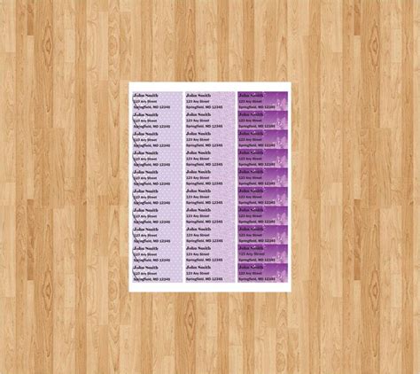 Labels Purple Editable Customizable Printable Etsy