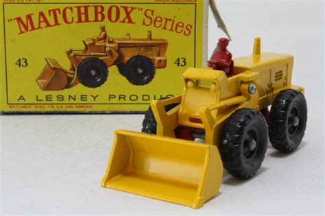 Matchboxlesney 43b Aveling Barford Tractor Shovel Yellow Yellow