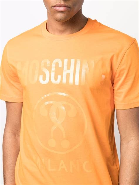 Moschino Double Question Mark Logo Print T Shirt Farfetch