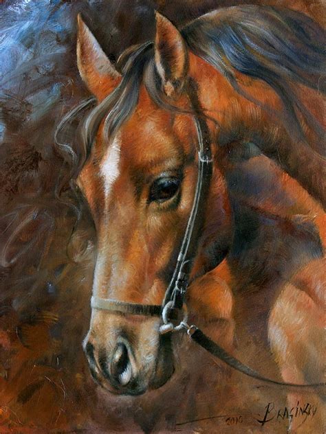 Original Horse Face Oil Painting On Canvas In Size 30 By 24 Denmark
