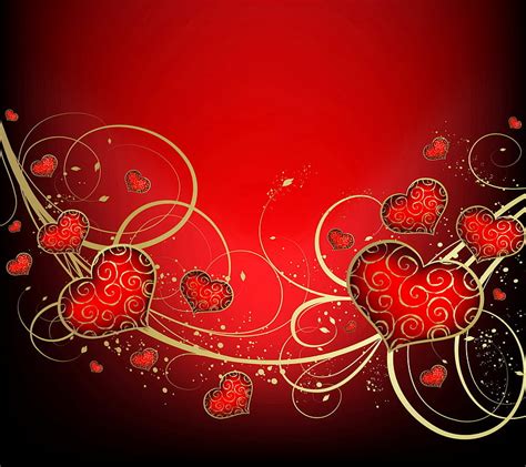 Corazones Gold Heart Love Luxury Romantic Valentine Hd Wallpaper