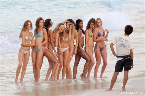 Victorias Secret Group Bikini Beach Photo Shoot