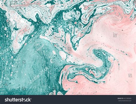 Abstract Painting Modern Artwork Marble Effect Stock
