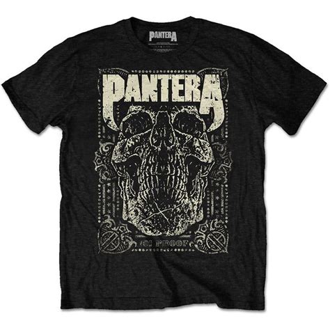 Pantera Unisex Tee 101 Proof Skull Large Black Shirts Pantera