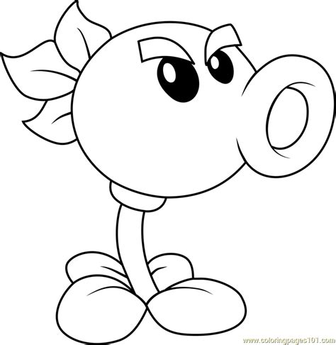 Plants for the fans of the game and aspiring artists. Repeater Coloring Page - Free Plants vs. Zombies Coloring ...
