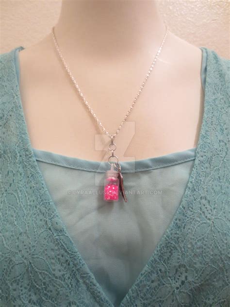 Pink Small Wing Fairy Bottle Necklace By Lyraalluse On Deviantart