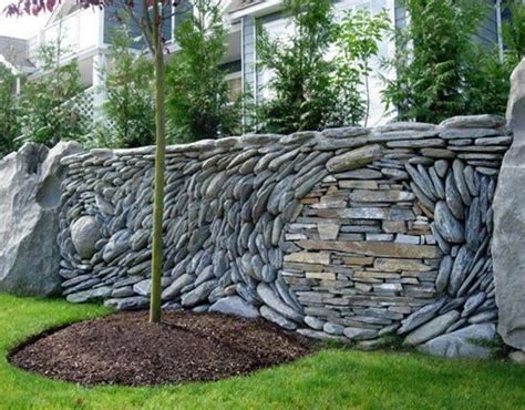 Creative Stacked Stone Wall Ideas In 2020 Rock Wall Gardens Stone