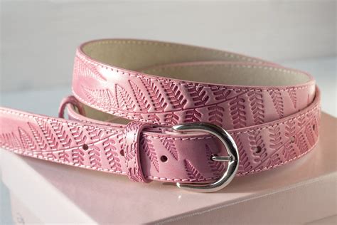 Pink Leather Belt For Women 12 Inches Wide Womens Leather Etsy