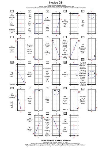 Novice 2b Dressage Test Diagram And Caller Sheet Scpa