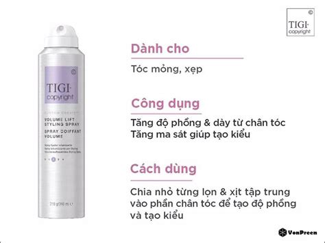 X T T O Ki U Tigi Copyright Custom Create Volume Lift Styling Spray Ml