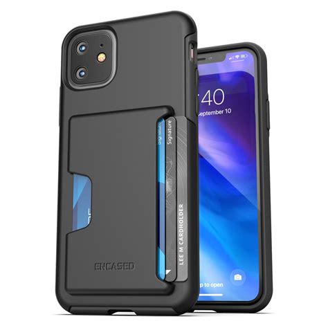 Encased Phantom Wallet Case For Iphone 11 Black
