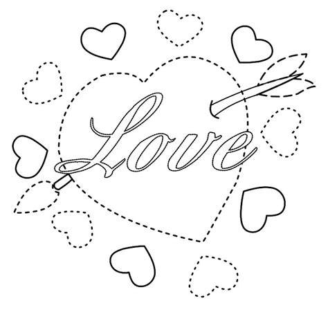 Kleurplaat hart/ valentijn/ moederdag/ vaderdag Amistad, Amor