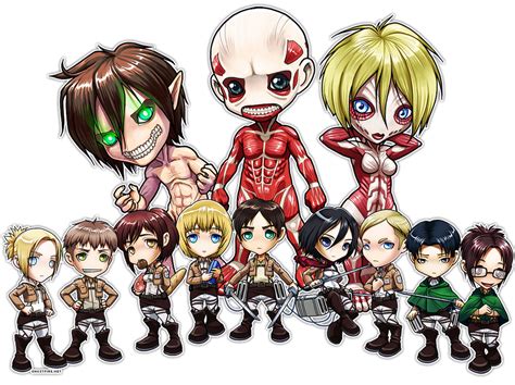 Attack On Titan Chibi Group By Ghostfire On Deviantart