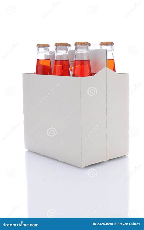 Six Pack Of Strawberry Soda Bottles Stock Photo Image Of Carbonated