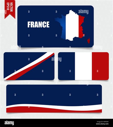 France Flags Concept Design Vector Illustration Stock Vector Image