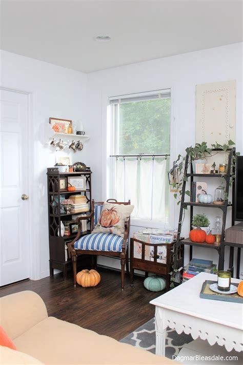 Blue Cottage Fall Home Tour With Vintage Farmhouse Decor Country