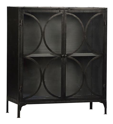 Iron Gunmetal Cabinet on Chairish.com | Glass cabinet doors, Small sideboard, Cabinet