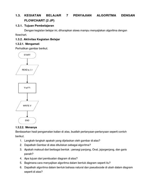 Algoritma Dengan Flowchart Pdf