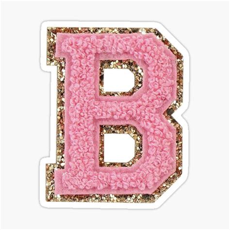 Preppy Pink Varsity Letter B Sticker By Ktp100 Preppy Stickers