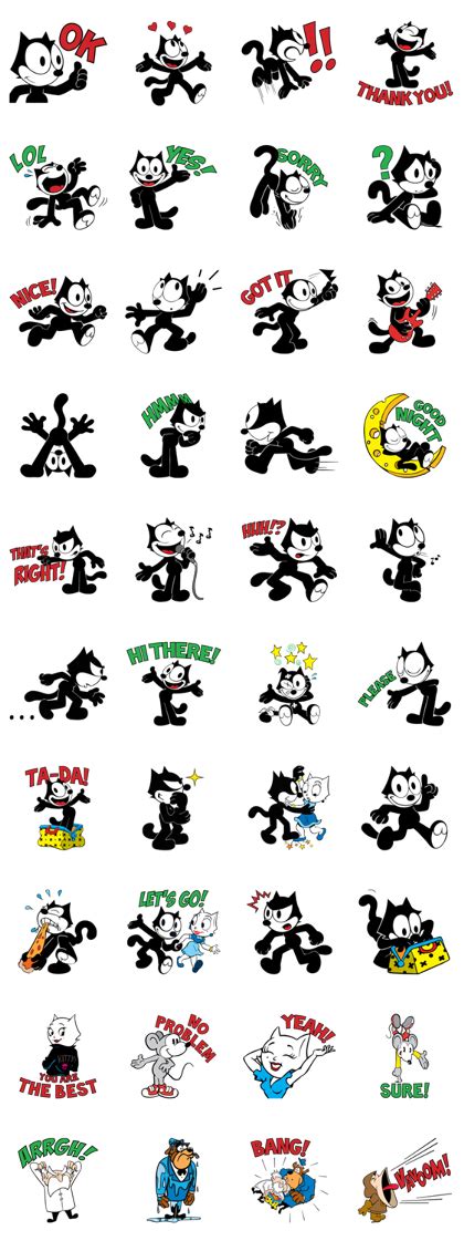 Line Official Stickers Felix The Cat