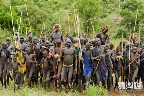 Donga Ceremony Surma Tribe Near Kibish Ethiopia Foto De Stock