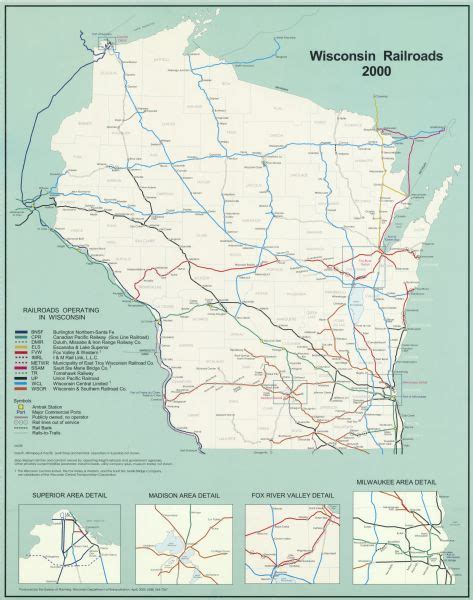 Wisconsin Railroads Map Or Atlas Wisconsin Historical Society