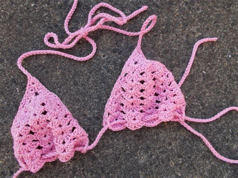 Items Similar To Crochet Shell Bikini Top Size S On Etsy