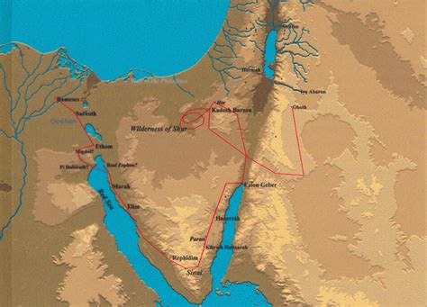 Wilderness Wandering Map Rebellion Against Israels Leaders
