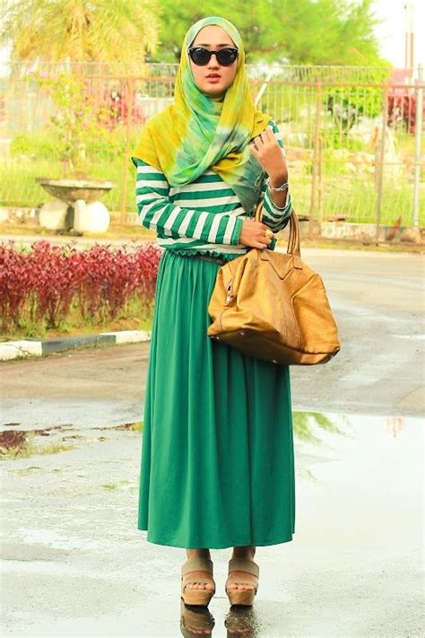 Rainbow Gaya Hijab Kasual Model Pakaian Muslim Gaya Hijab