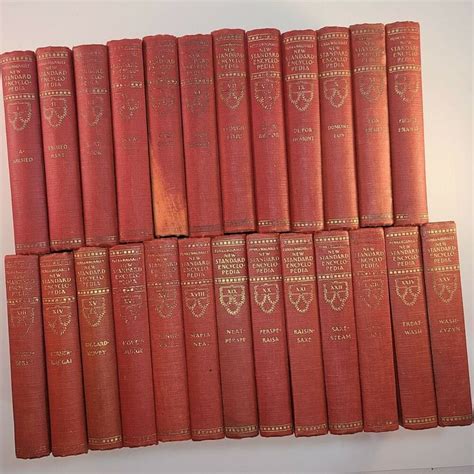Funk And Wagnalls 1931 25 Volume Set New Standard Encyclopedia Red