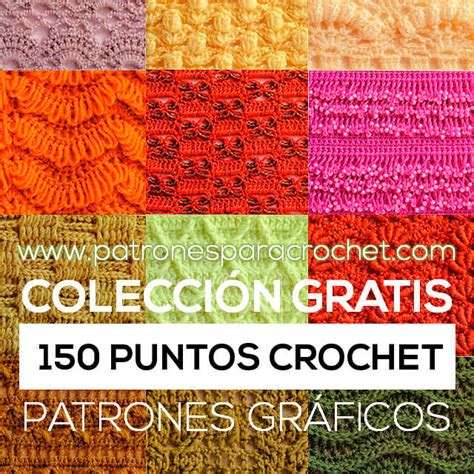150 Patrones De Puntos Crochet Pdf Gratis Patrones Para Crochet