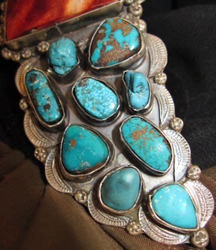 Navajo Sublime Lydia Begay Ring Hand Stamped Turquoise Sterling