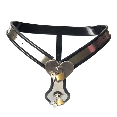 New Heart Shaped Chastity Belt With Dildo And Anal Plug Female Chastity