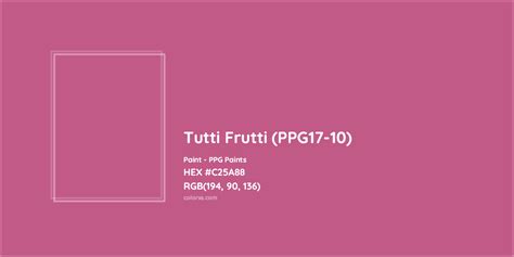 Ppg Paints Tutti Frutti Ppg17 10 Paint Color Codes Similar Paints