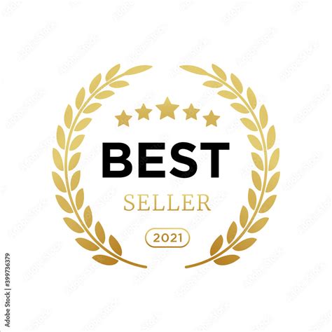 Best Seller Badge Logo Icon Design Laurel Best Seller Vector Isolated