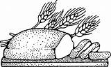 Bread Clipart Clip Wheat Library Loaf sketch template