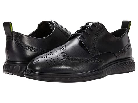 Ecco St1 Hybrid Lite Brogue Mens Shoes Blackblack Brogues Men