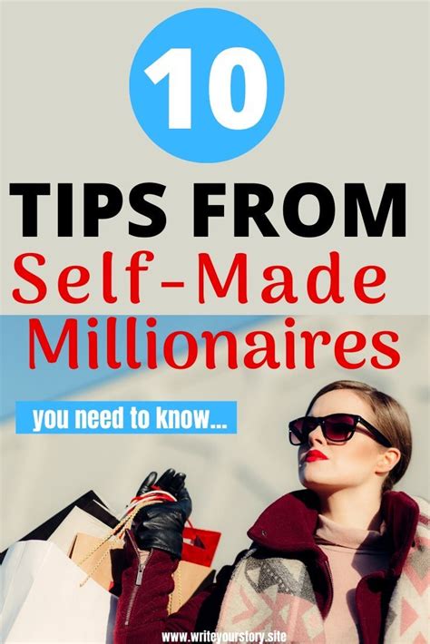 10 Tips From Self Made Millionaires You Need To Know Write Your Story