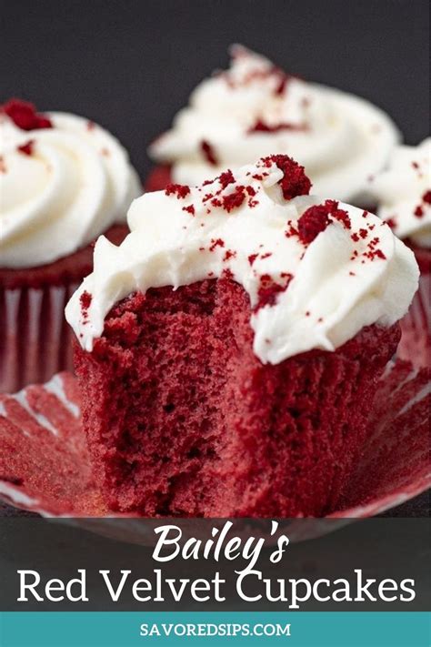 Easy Bailey S Red Velvet Cupcakes Savored Sips