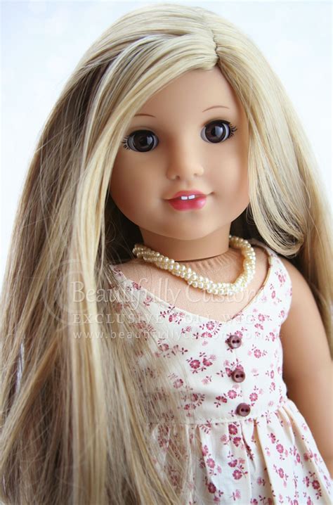 Elegance Wig Sandy Blonde Custom American Girl Dolls Blonde Hair