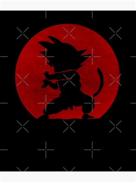 Goku Kamehameha Little Son Goku Silhouette Poster For Sale By