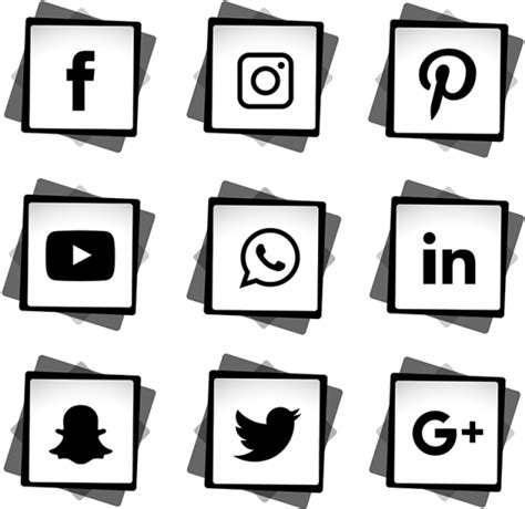 Media Icons Set Social Media Icon White Png Social Media Marketing