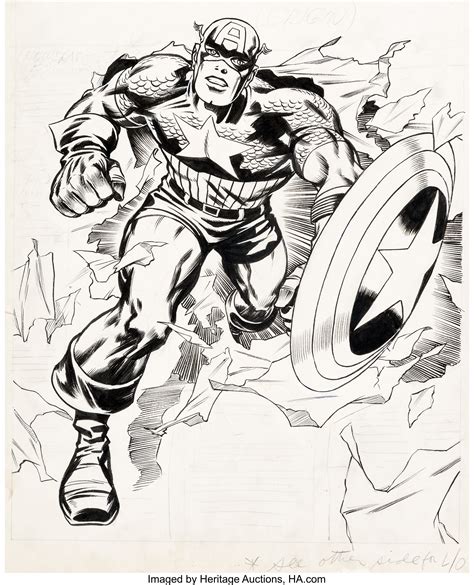 Jack Kirby And Syd Shores Captain America 109 Cover Original Art Lot