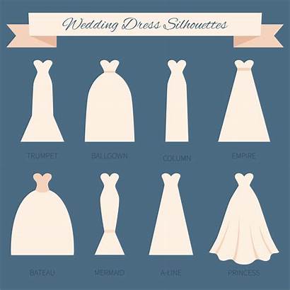 Gown Silhouettes Styles Empire Gowns Shapes Vector