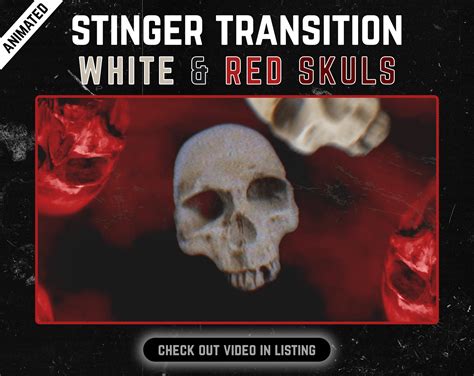 White Red Skulls Stinger Transition Oakway Graphics