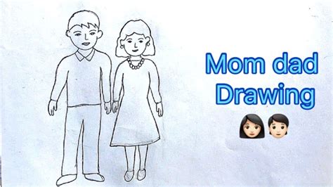 Father And Mother Drawing Easy Youtube