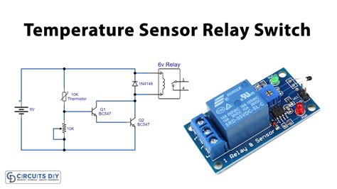 Temperature Sensor Relay Switch Circuit