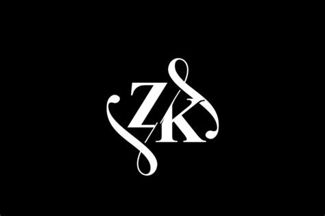 Zk Monogram Logo Design V6 Graphic By Greenlines Studios · Creative Fabrica