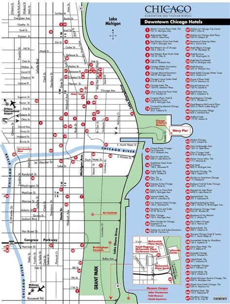 Chicago Printable Tourist Map Free Printable Templates