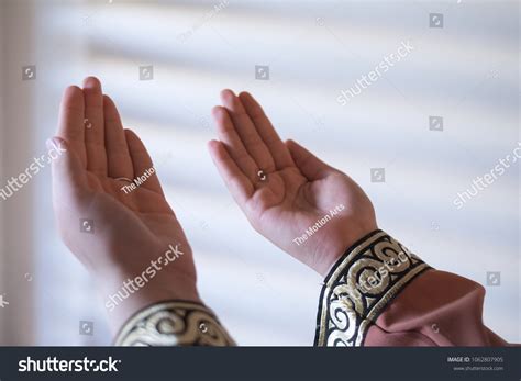 Islamic Dua Concept Female Handspeaceful Spiritual Stock Photo